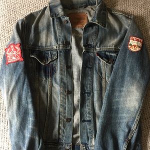 Vintage Levi’s denim jacket with patchwork detail